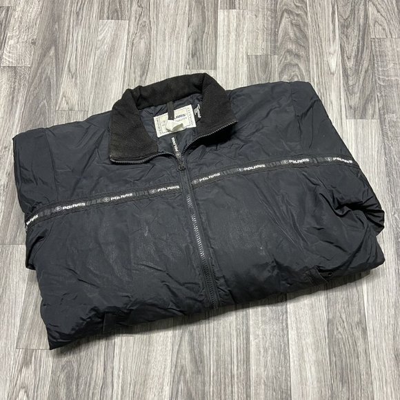POLARIS Thermolite Full Zip Up Black Insulated Jacket Men's Size Medium